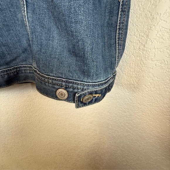 Maurices Classic Distressed Button Front Jean Jacket Size XL Trucker Cowgirl - Picture 4 of 10